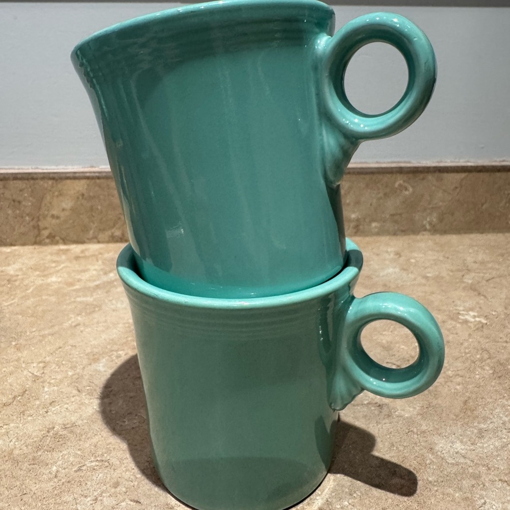 Fiesta Turquoise Ceramic Mugs Set